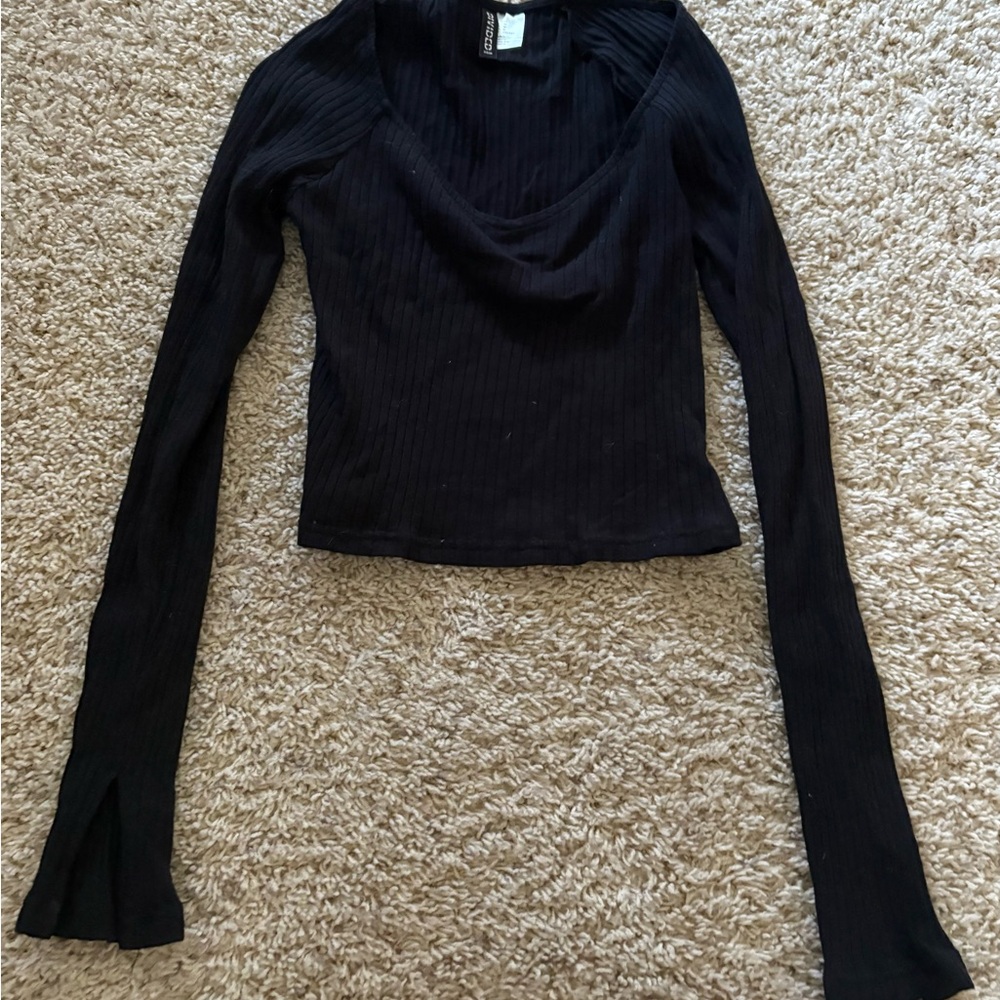 H&M Black Long Sleeve Top